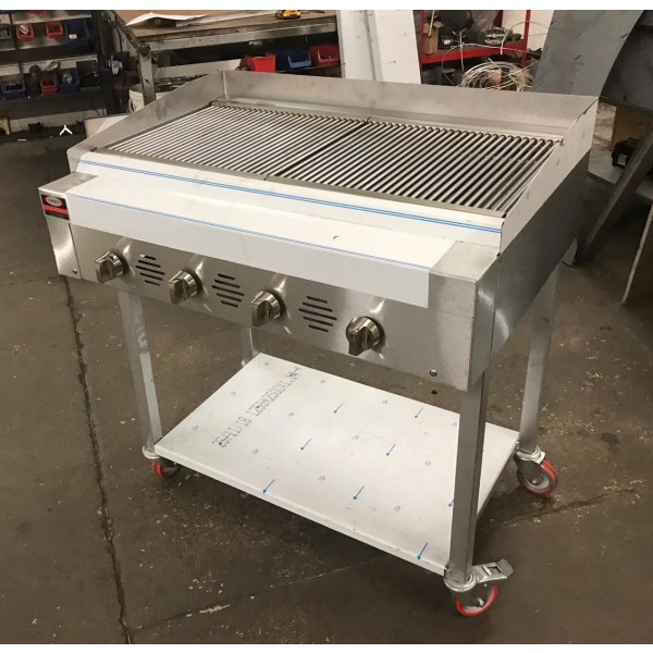 CHAR-GRILL HEAVY DUTY FOR COMMERCIAL USE 6 BURNER GAS CHARCOAL BBQ GRILL 